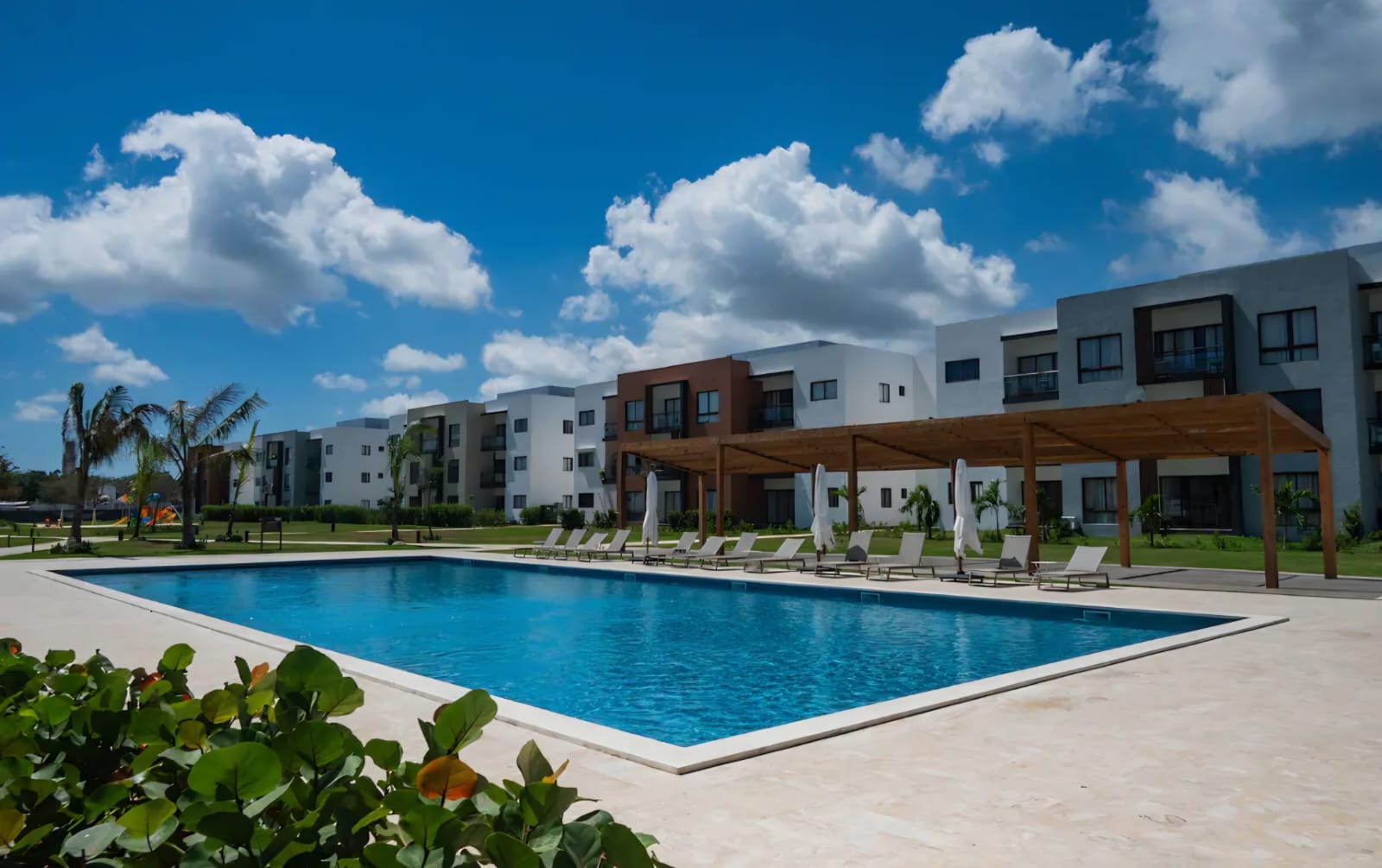 Resort-style pool and gardens at Costa Bavaro Garden